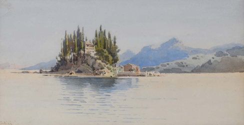 Painting of Corfu by Angelos Giallinas
