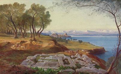 Painting of Corfu by Edward Lear